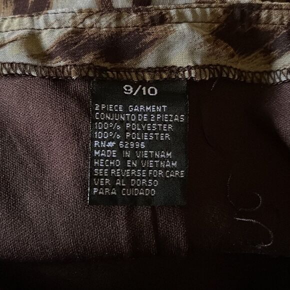 Scarlett Cheetah Leopard Animal Print Flared Skirt With Layering Strips 9 10 - Picture 15 of 16